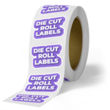 Roll of custom labels for high-volume applications