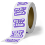 Die cut stickers on a roll