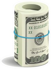 Roll of 100 Dollar Bills Sticker