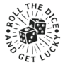 Roll The Dice Get Lucky Lettering Sticker