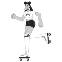 Roller Disco Girl Sticker