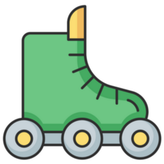 Roller Skate Color Icon Sticker