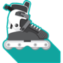 Roller Skate Shadow Sticker 