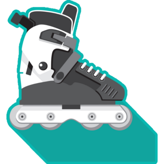 Roller Skate Shadow Sticker 