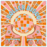 Roller Skates And Disco Ball 70s Style Sticker