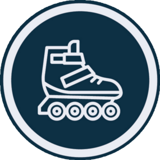 Roller Skates Icon Sticker