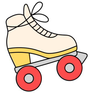 Roller Skates Retro Icon Sticker