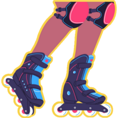 Roller Skating Legs Sticker