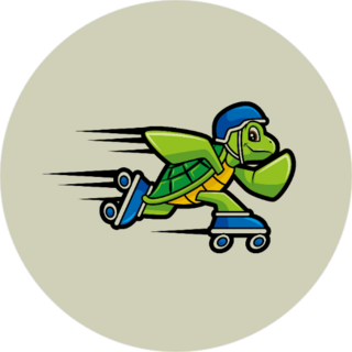 Roller Skating Turtle Sticker