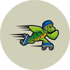 Roller Skating Turtle Sticker