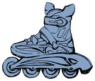 Rollerblade Hand Drawn Sketch Sticker