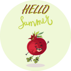 Rollerblading Hello Sticker