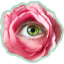 Romantic Flowers Roses Eye Collage Sticker