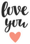 Romantic Love You Heart Sticker