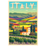 Romantic Rural Landscape In Sunny Italy Vineyards Sticker
