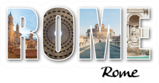 Rome, Italy Famous Locations Sticker