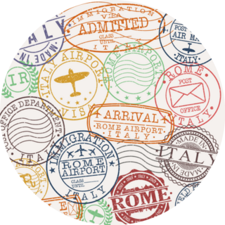Rome Italy Stamp Travel Sticker