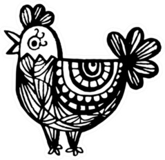 Rooster Chicken Chinese Zodiac Symbol Sticker