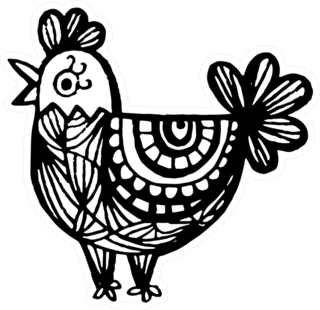 Rooster Chicken Chinese Zodiac Symbol Sticker