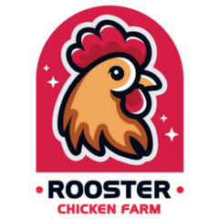 Rooster Chicken Farm Logo Sticker