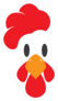 Rooster Chicken Head Logo Icon Sticker