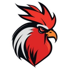 Rooster Mascot Sport Logo Sticker