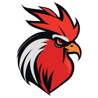 Rooster Mascot Sport Logo Sticker