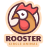 Rooster Mascot Style Sticker 
