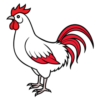 Rooster Silhouette Sticker