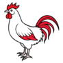 Rooster Silhouette Sticker