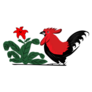 Rooster That Is Often Represent Indonesia Sticker