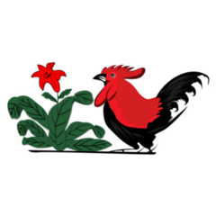 Rooster That Is Often Represent Indonesia Sticker