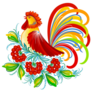 Rooster Ukrainian Folk Art Sticker