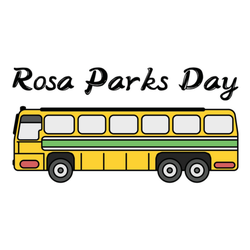Rosa Parks Day Yellow Bus Ohio Sticker