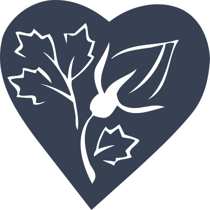 Rose Bud Flower In A Heart Sticker