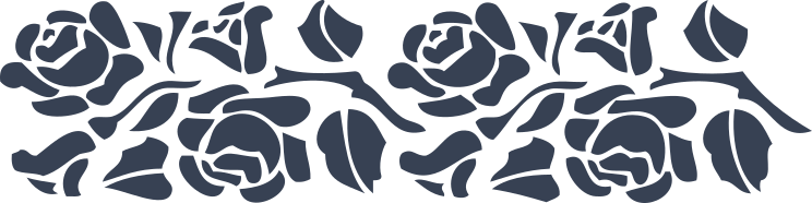 Rose Flower Border Sticker