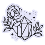 Rose Flower Crystal Sticker