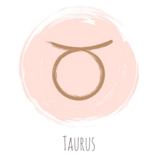 Rose Pink Gold Taurus Zodiac Sticker