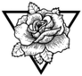 Rose Tattoo In A Triangle Sticker