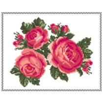 Roses Cross-stitch Sticker