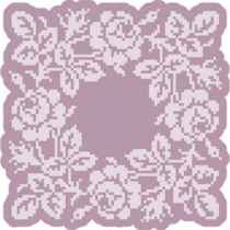 Roses Cross Stitch Sticker