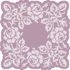 Roses Cross Stitch Sticker