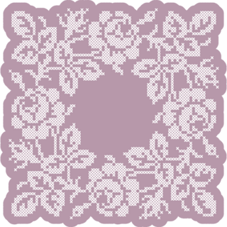 Roses Cross Stitch Sticker