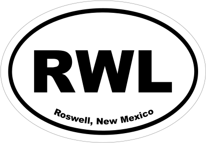 Roswell, New Mexico Oval Stickers
