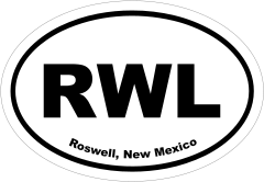 Roswell, New Mexico Oval Stickers