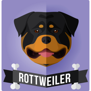 Rottweiler Banner Sticker