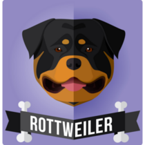  Rottweiler Banner Sticker