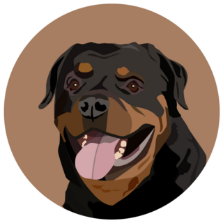 Rottweiler Circle Sticker