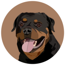 Rottweiler Circle Sticker