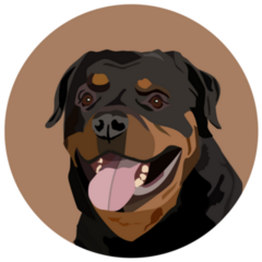 Rottweiler Circle Sticker